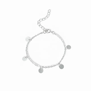 pulseira chapinha banhada a prata da una semijoias. Ideal para mulheres elegantes 
