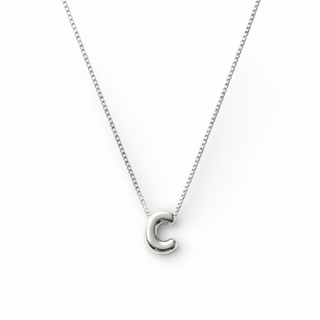 COLAR LETRA BOLD BANHADO A PRATA 925