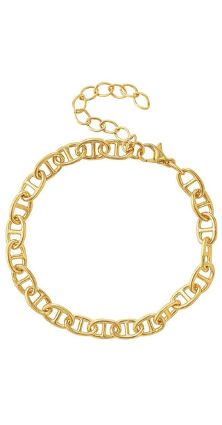 Choker elo Gucci em prata 925, acabamento polido e design elegante, leve e resistente