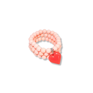 PULSEIRA TRIO CORAÇÃO RESINA BIJUTERIAS FINAS