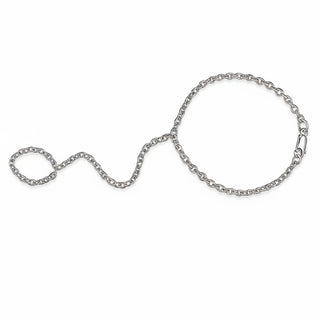 Hand chain 1 ponto cristal redondo prata, design moderno e acabamento refinado UNA Semijoias.